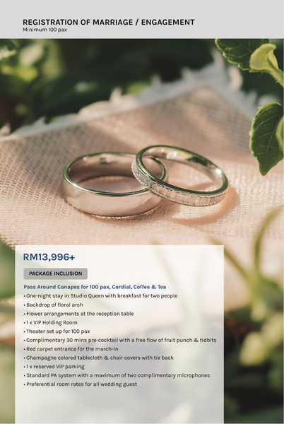 REGISTRATION OF MARRIAGE & ENGAGEMENT PACKAGE | Bridepay